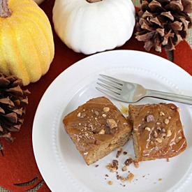 Applesauce Spice Cake with Caramel