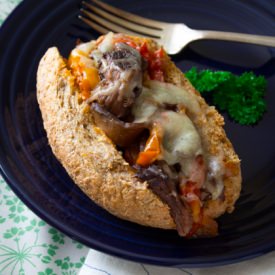 Slow-Cooker Skinny Cheesesteaks