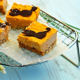 Black Cat Pumpkin Cheesecake Bars