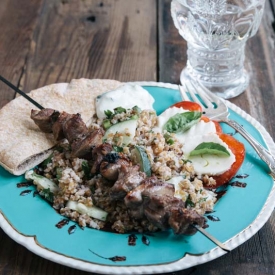 Greek Lamb with Bulgar Salad