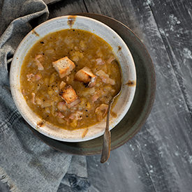 Acorn Squash, Onion & Pancetta Soup