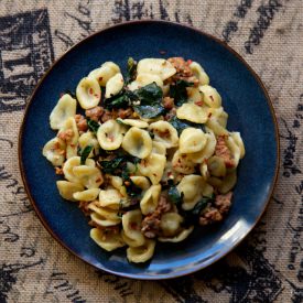 Spicy Sausage and Kale Orecchiette