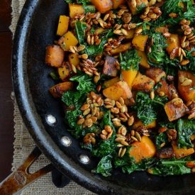 Skillet Butternut Squash and Kale