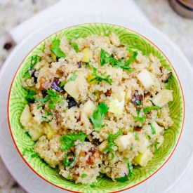 Warm Quinoa Eggplant Salad