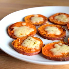 Pan Seared Cheddar Sweet Potatoes