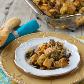 Mushroom and Kale Sausage Stuffing