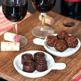 Dark Chocolate Cabernet Truffles