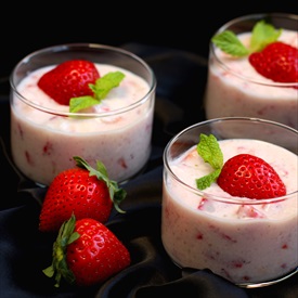 Strawberry Rice Pudding