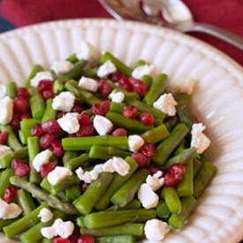 Jeweled Asparagus w/ Yogurt Cheese