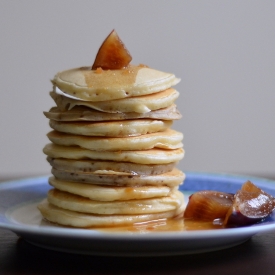 Pancakes with Plum Sauce