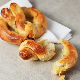 Apple Cider Cheddar Pretzels