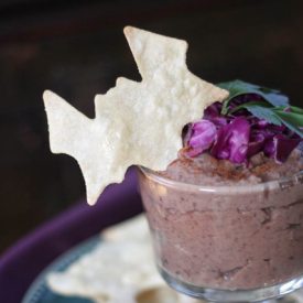 Spooky Black Bean Hummus