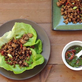 Chile Beef Lettuce Wraps