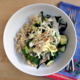 Brown Rice & Veggies w/ Tahini