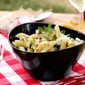 Pasta with Blue Cheese and Bacon