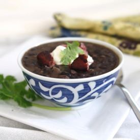 Cuban Black Bean Soup With Smoked Ham