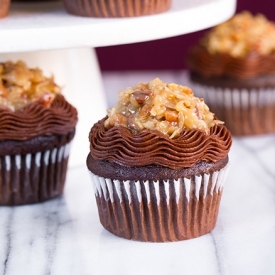 German Chocolate Cupcakes