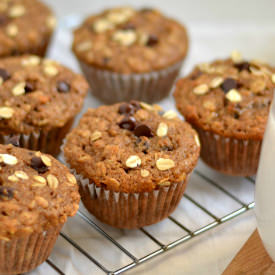 Spelt, Oat, Pear Muffins