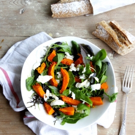 Roasted Squash and Mozzarella Salad