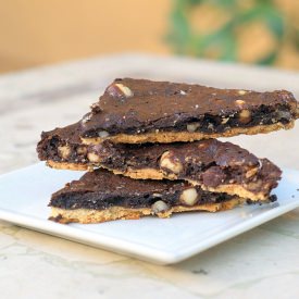 Chocolate Hazelnut Shortbread Bars