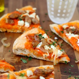 Roasted Red Pepper Pizza