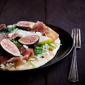 Fig, Pear and Prosciutto Tartine