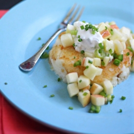 Gorgonzola Mashed Potato Latkes