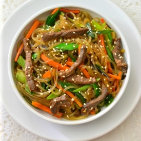 Japchae With Beef Bulgogi