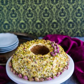 Rosewater, Cardamon, Pistachio Cake