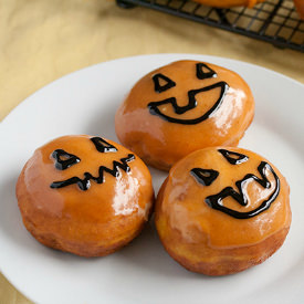 Pumpkin Donuts with Peanut Butter