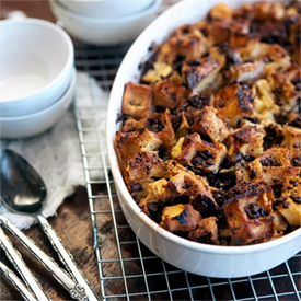 Chocolate Waffle Bread Pudding