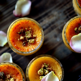 Rose and Saffron Pots de Creme