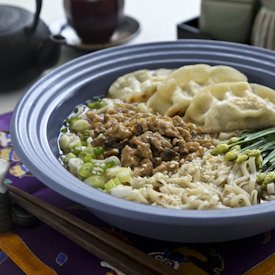 Miso Pork Ramen with Gyoza