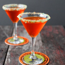 Candy Corn Martini with Pop Rocks