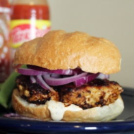 Buffalo Chicken Burgers + Ranch