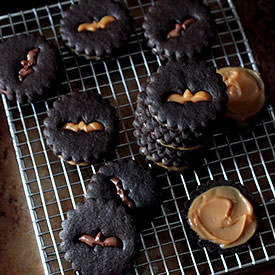 Chocolate Bat Sandwich Cookies