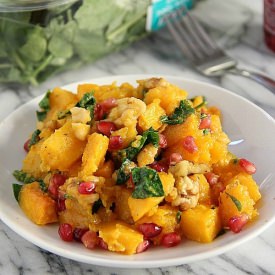 Baked Butternut Squash and Kale