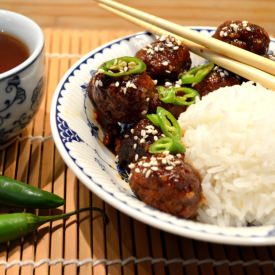 Teriyaki-Sriracha Meatballs