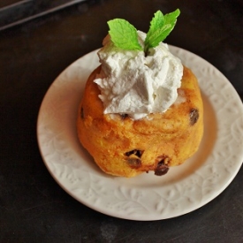 Pumpkin Goat Cheese Bread Pudding