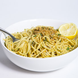 Spaghetti with Garlicky Breadcrumbs