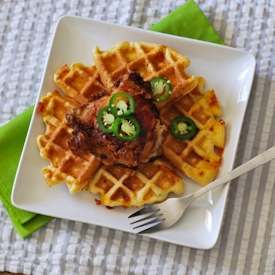 Jalapeño Cheddar Waffles