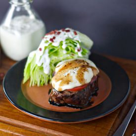 Seared Filet with Tomato and Mozz