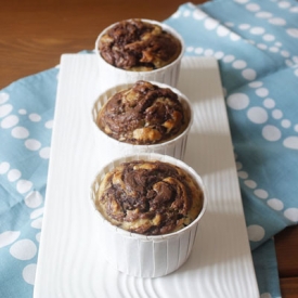 Nutella Swirled ChocoNana Muffins