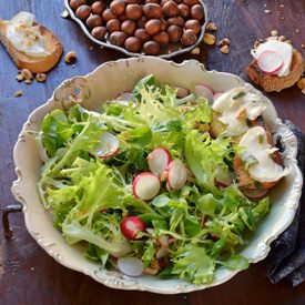 Salad with Radish, Hazelnut