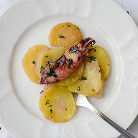 Baked Calamari with Potatoes