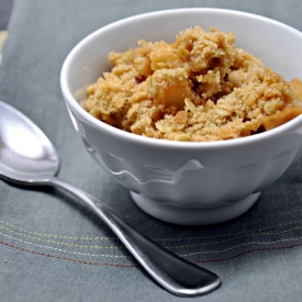 Tipsy Pear and Apple Crisp