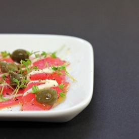 Tuna Carpaccio with Capers