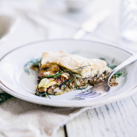 Mushroom, Fennel, & Cheese Galette