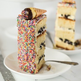 Ice Cream Cone Confetti Cake