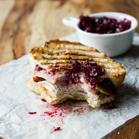 Turkey Panini with Cranberry Sauce